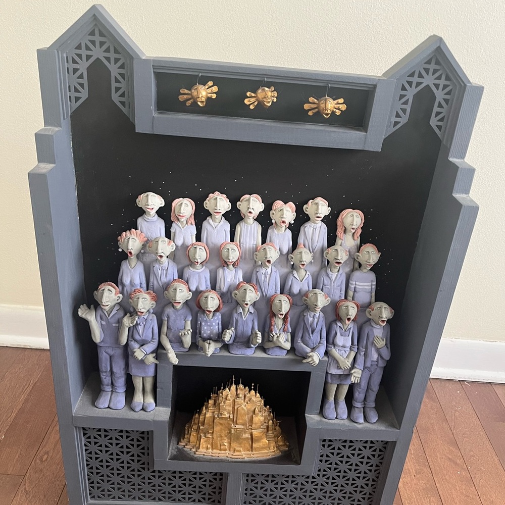 Gray and Gold Decorative Art Piece